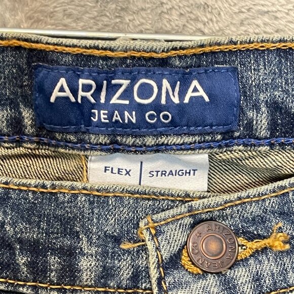 Arizona Men Flex Straight Mid Rise Stretch Dirty Wash Denim Jeans 36x29* - Picture 8 of 13